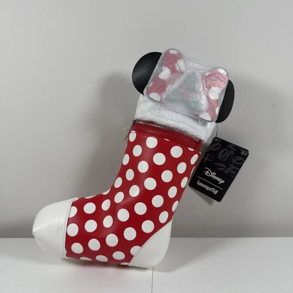 Loungefly Disney‎ Purse Minnie Mouse Cosplay Christmas Stocking Crossbody Bag